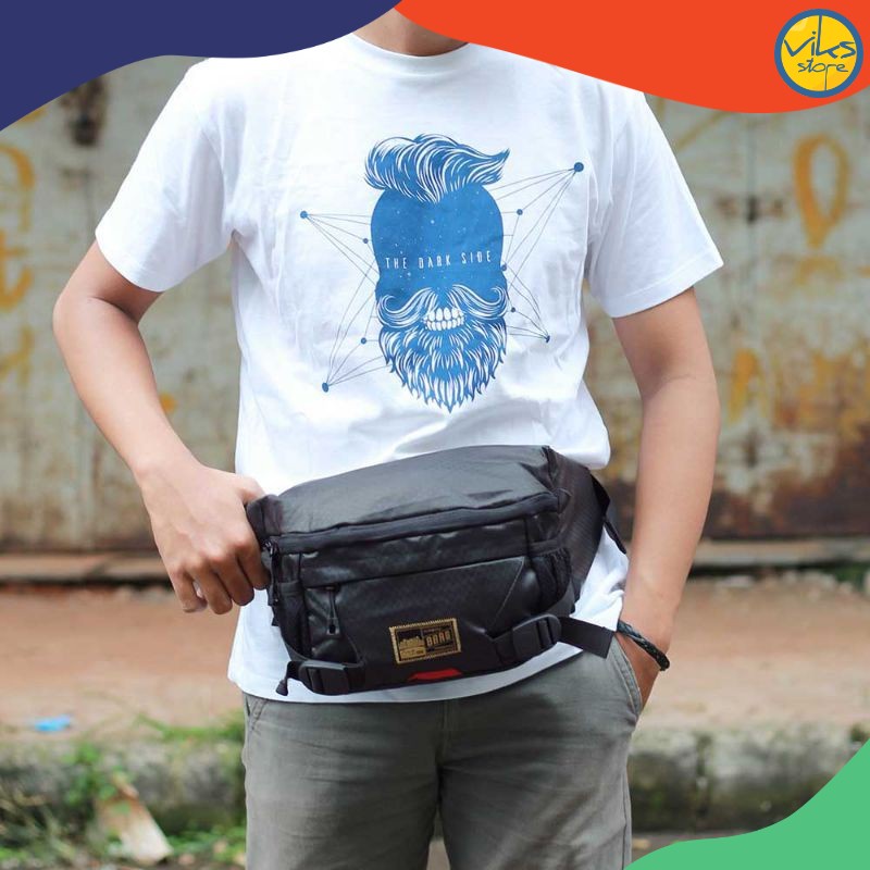 Tas Selempang Pinggang Pria Cowok Elbrus Original Slingbag Waistbag Tas Simple Ukuran Size Sedang