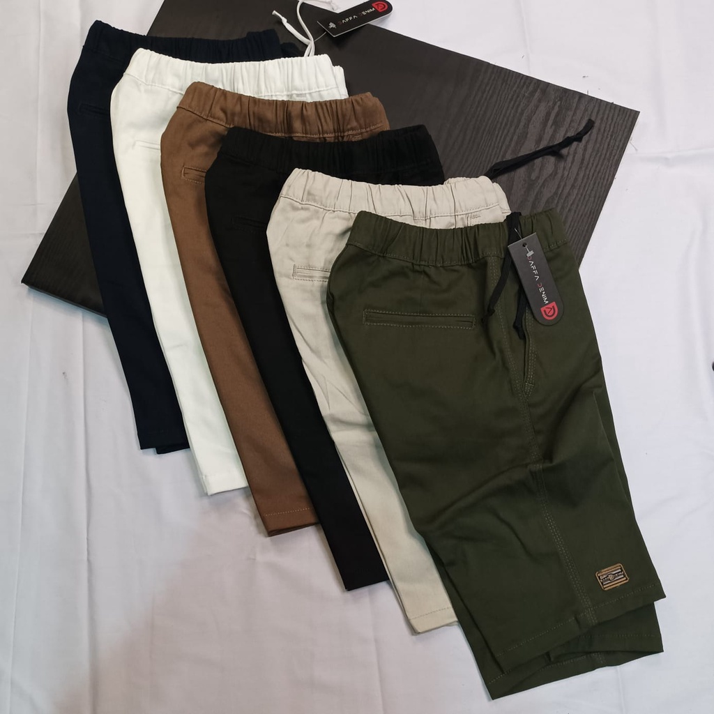 celpen cinos /celana chino junior/celana pendek pinggang karet junior 24/25/26/27(9-14th) celpen cowok