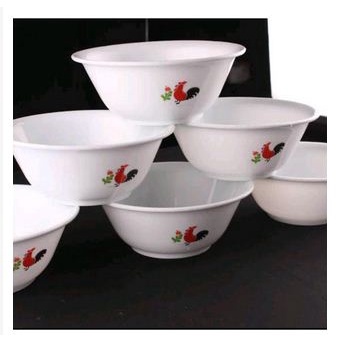 TRS401 - MANGKOK JAGO Mangkok Makan Plastik Ayam Jago Mangkok Bakmie Bakso Soto Mangkok Sup Kuah