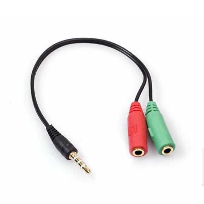 Kabel Konektor Splitter 3.5mm audio Mic