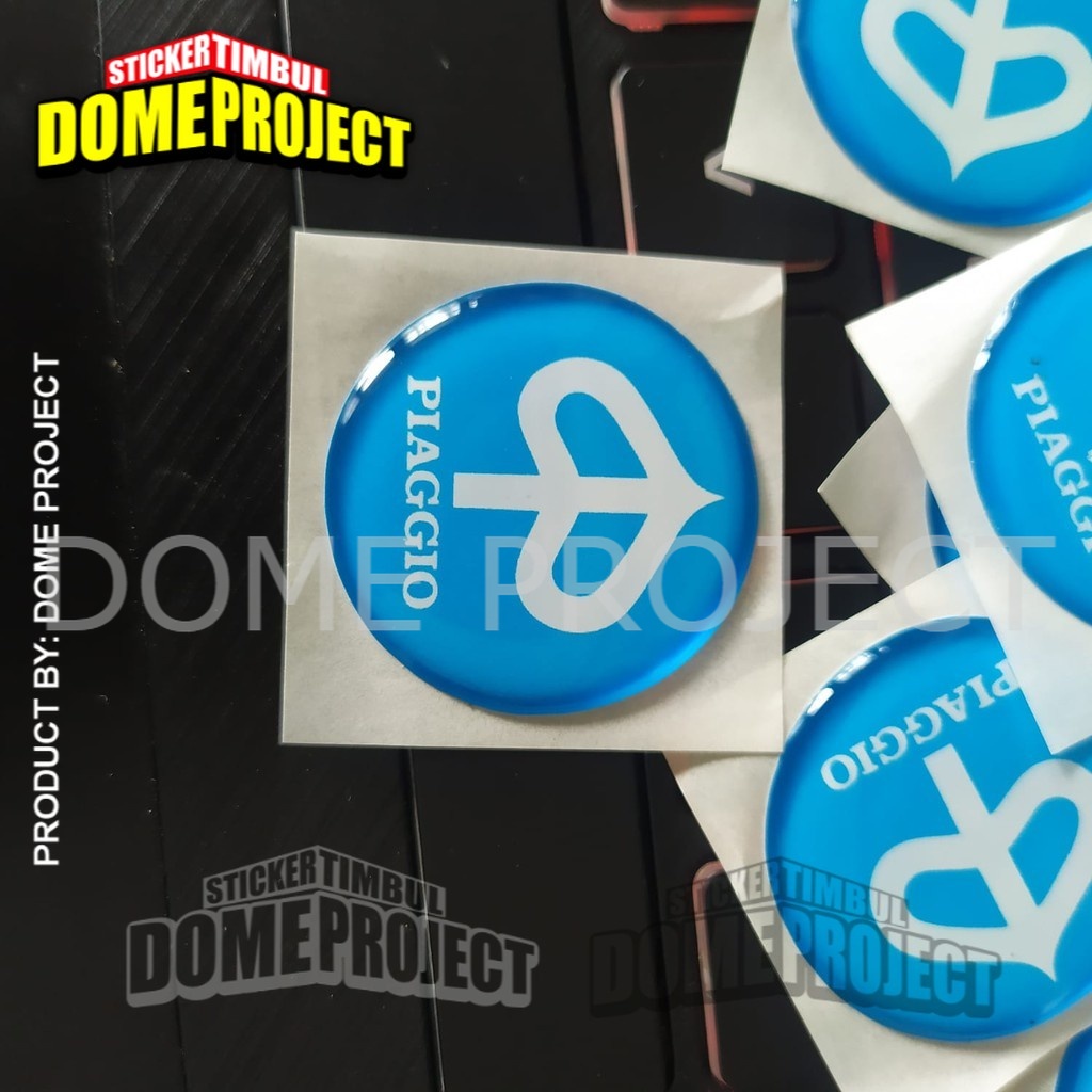 STIKER MOTOR EMBLEM 3D LOGO PIAGGIO KALIPER REM AKSESORIS YAMAHA HONDA SUZUZI KAWASAKI AESTHETIC KEREN