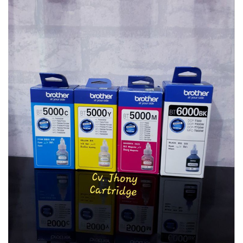 Tinta Brother Original BT6000Bk BT5000 Cyan Magenta Yellow