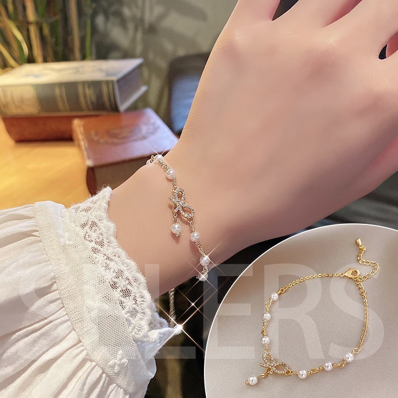 Gelang Wanita Manis Perhiasan Liontin Bracelet Gadis Hadiah Ulang Tahun Unik Emas Bangle/ Pacar