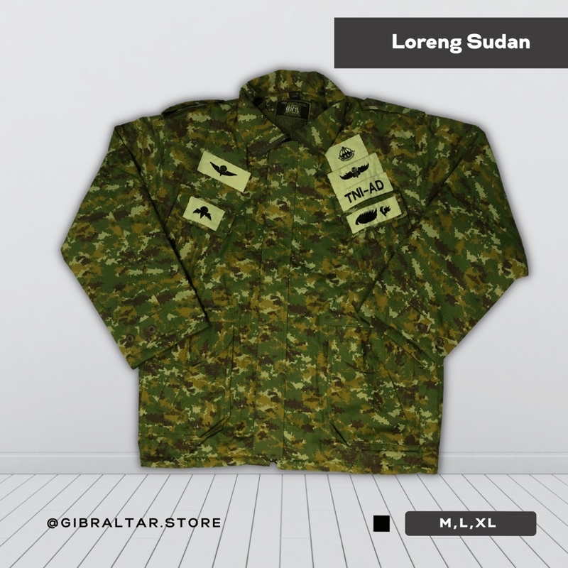 Jaket Loreng Sudan Premium Pria TNI AD Original
