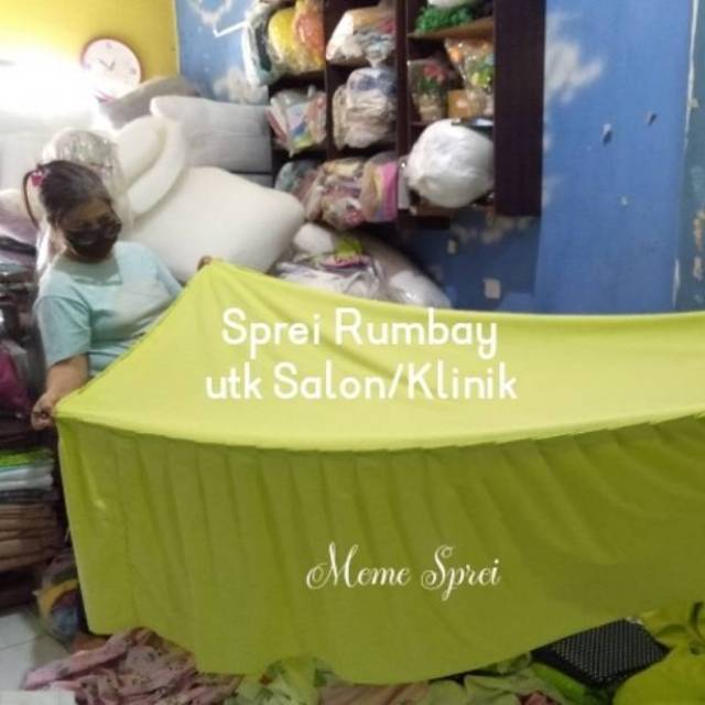 Sprei Salon RUMBAY+Selimut. Bonus BANTAL. Salon Eyelash, Facial, Klinik Kecantikan