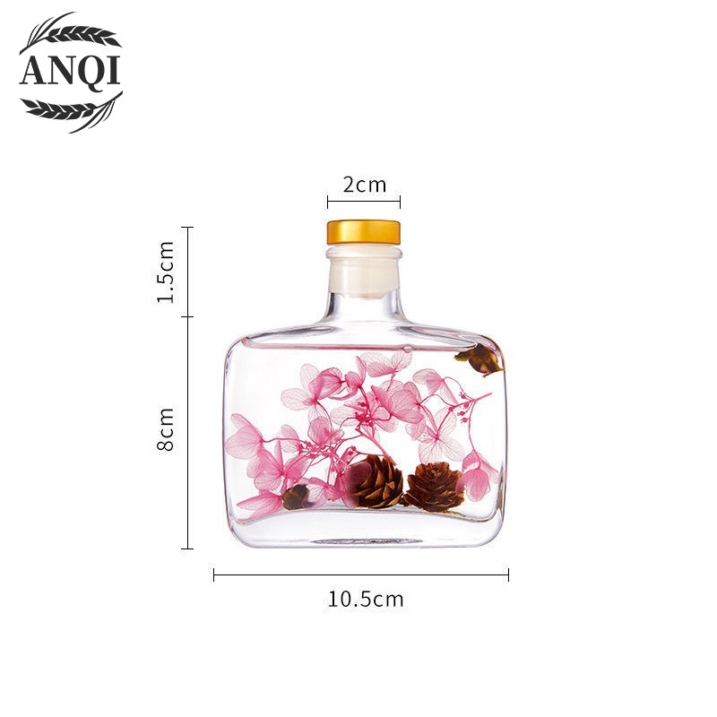 ANQI 1888 Reed Diffuser Alat Pengharum Ruangan Parfum Essensial Oil Hiasan Stik Kayu + Bunga/Bunga Pengharum Ruangan