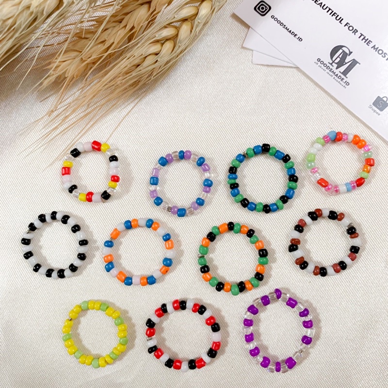 Cincin manik / cincin korea / beads ring (mix basic)