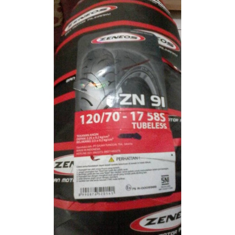 ban luar zeneos 120/70-17 zn91 zn 91 tubeless