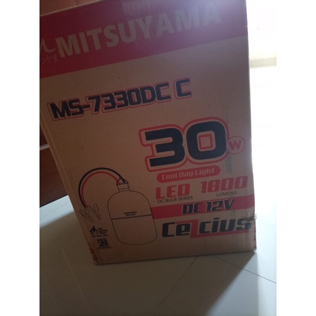 Bohlam Aki DC 12V LED 30 Watt Lampu Emergency Mitsuyama Celcius MS-7330DC Original