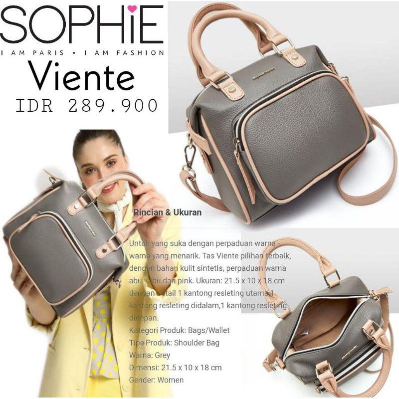 TAS VIENTE SOPHIE PARIS PROMO SHOULDER BAG SOPHIE TAS KERJA SOPHIE TAS SELEMPANG WANITA BESAR SOPHIE