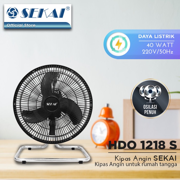 SEKAI High Velocity Fan 12 inch HDO1218S Kipas Angin Lantai HDO 1218 S