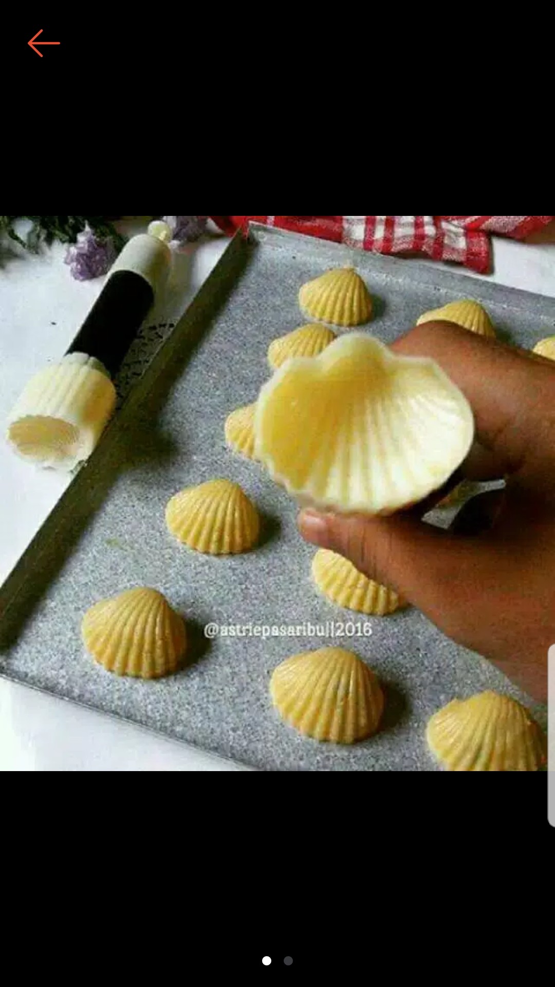 Cetakan Kue Nastar Kue Kering Motif Kerang Tekan Satuan