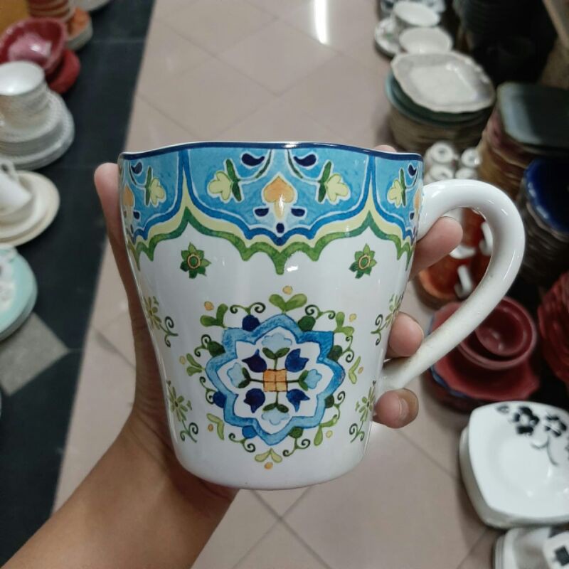 MAROCCO MUG GELAS KERAMIK SANGO MOTIF CANTIK MAROKO MAROCCO TIMUR TENGAH ARAB LEBARAN GIFT HAMPERS