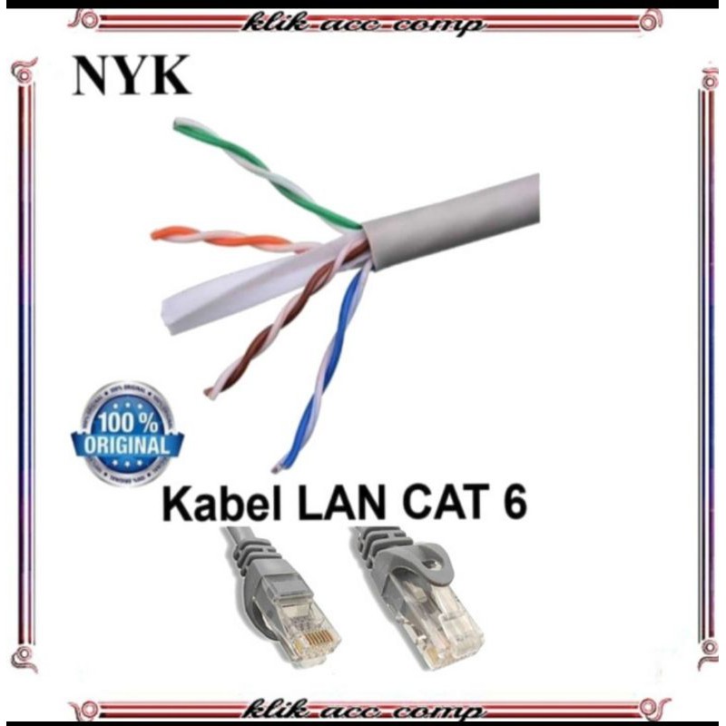 Kabel lan 25 meter cat 6 Internet Jaringan Cat6 UTP 25M cable RJ45 25meter