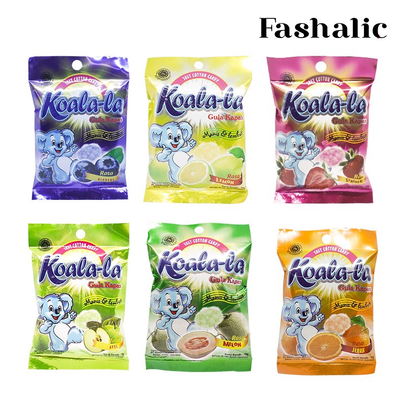 

KOALA-LA SOFT COTTON CANDY 10 GR - PERMEN GULA KAPAS ANEKA RASA BUAH