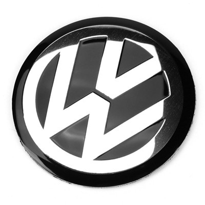 4 Pcs Sticker Emblem Dekorasi Velg Mobil Ukuran 56MM Warna Hitam Untuk VW Volkswagen