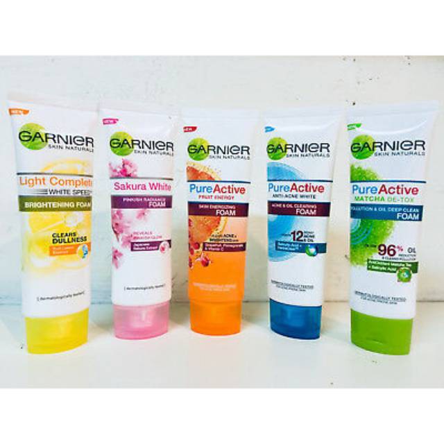 ★ BB ★ GARNIER Light Complete Brightening | Pure Active | Sakura White Foam | Scrub | GEL 100mL