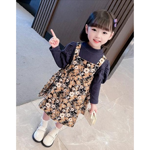 D - 853 Dress CHARLOTTE / Dress anak import / Dress anak bayi lucu / Baju anak impor / Dress baby import /  Dress Anak Perempuan Motif Bunga / Baju Anak Perempuan Lucu / Dress anak 2 tahun-1
