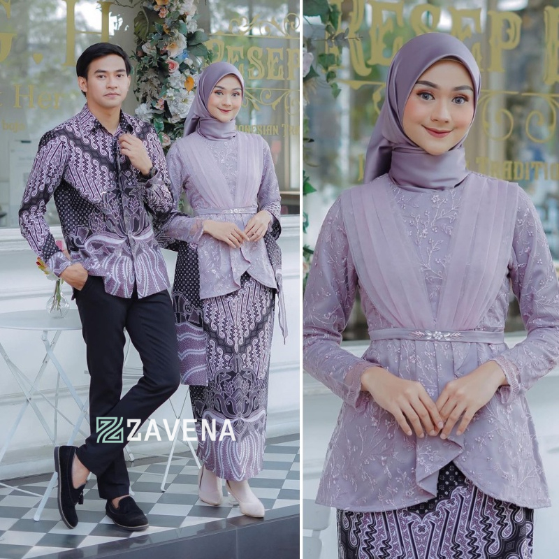 Kebaya Couple Modern Kebaya Wisuda Lamaran Baju Tunangan Batik Brukat Terbaru Baju Couple Kondangan 