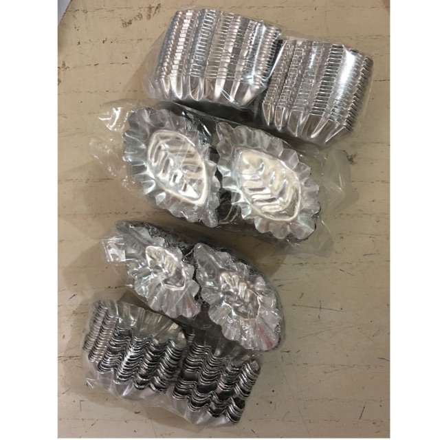 Loyang Cetakan Nastar Daun Aluminium isi 20 pcs