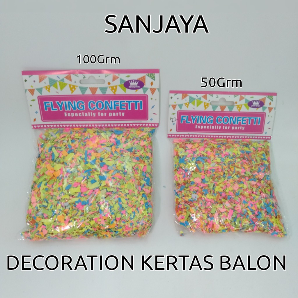 Confetti Taburan Kertas / Kertas Confetti / Flying Confetti Ulang Tahun / Flying Paper Party / Decoration Kertas Ballon