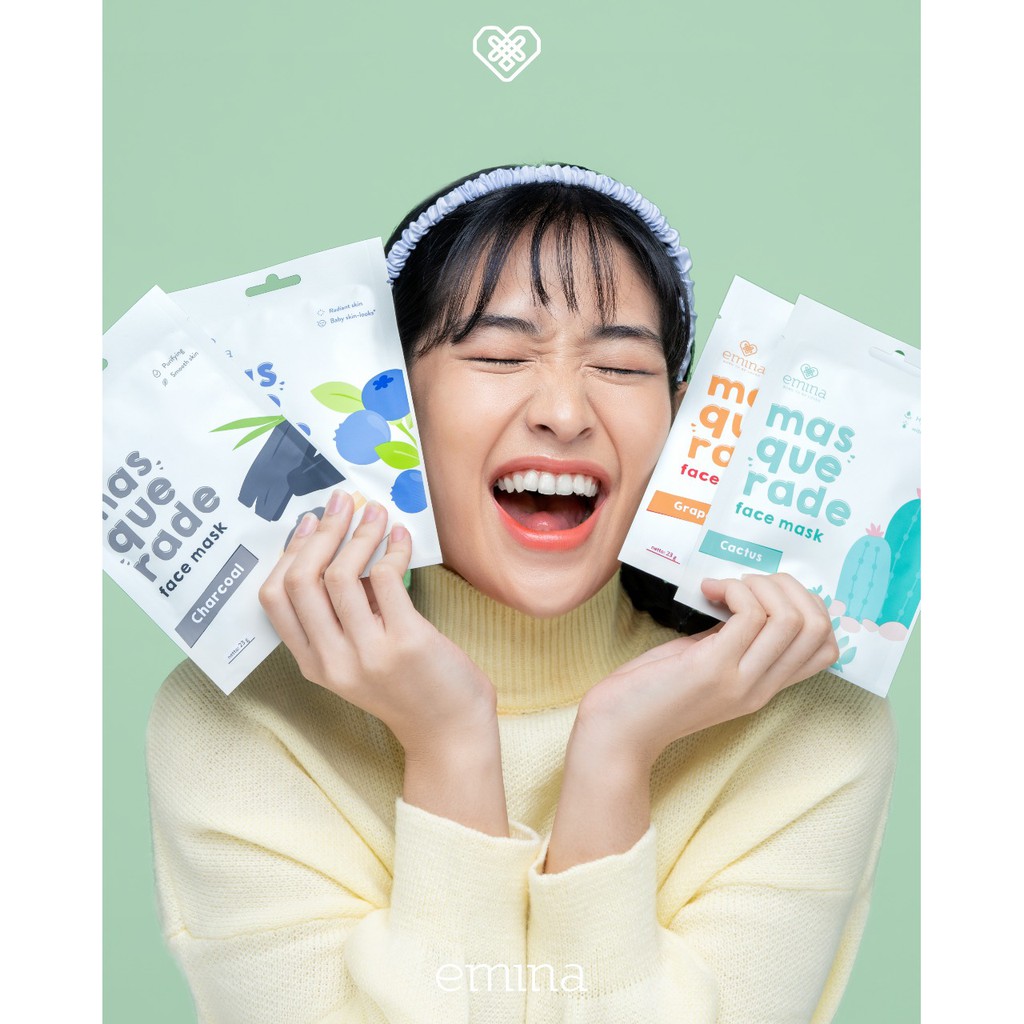 Emina Masquerade Face Mask 23 g - Masker Wajah (Sheet Mask) BISA COD