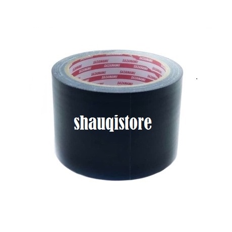 

LAKBAN KAIN /CLOTH TAPE JUMBO HITAM UKURAN 72MM X 12 M MEREK SAZANAMI