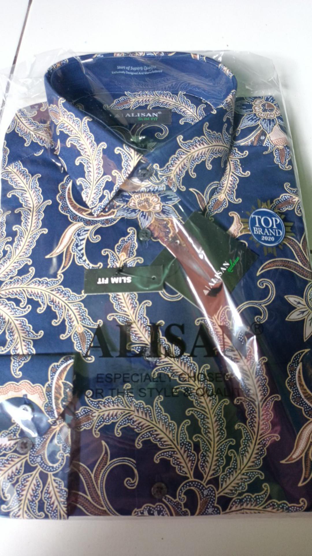 Kemeja Batik Alisan Printing  Slimfit Lengan Panjang N5 - N6 Original