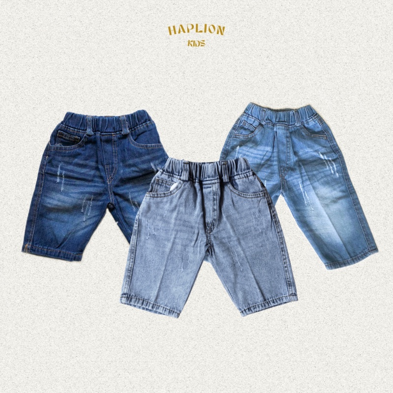 Celana Jeans Pendek Anak Ripped Whisker 1 - 6 Tahun | Haplion Kidswear