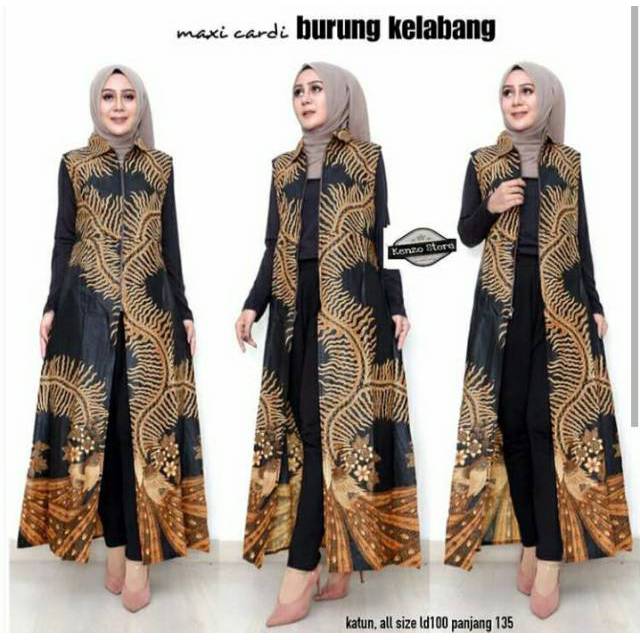 GROSIR BATIK MAXI CARDI BURUNG KELABANG