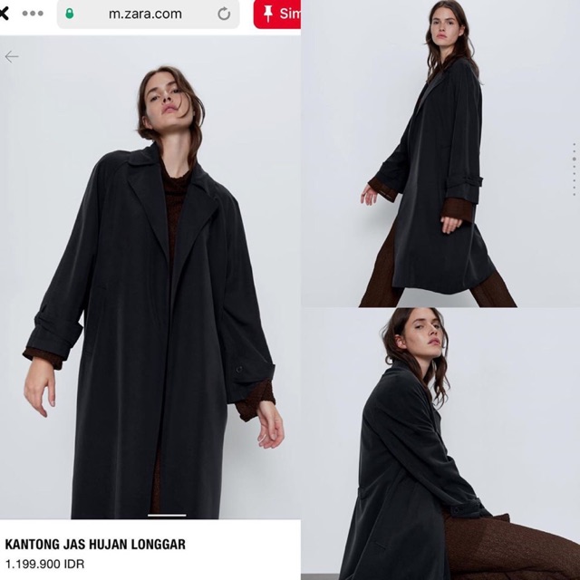 ZARA TRENCH COAT WITH POCKET