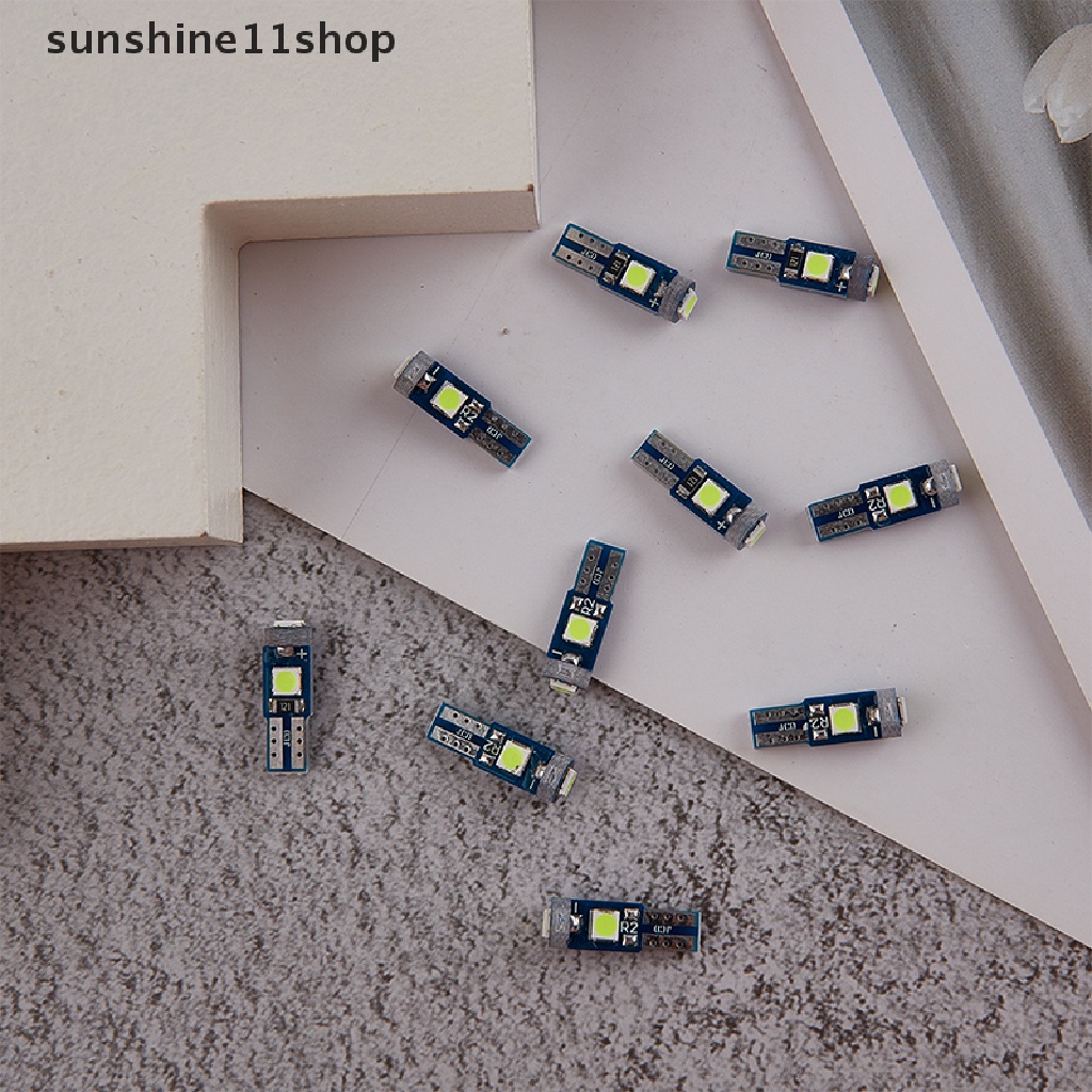 Sho - 10Pcs Lampu Led T5 12V Untuk Interior Mobil