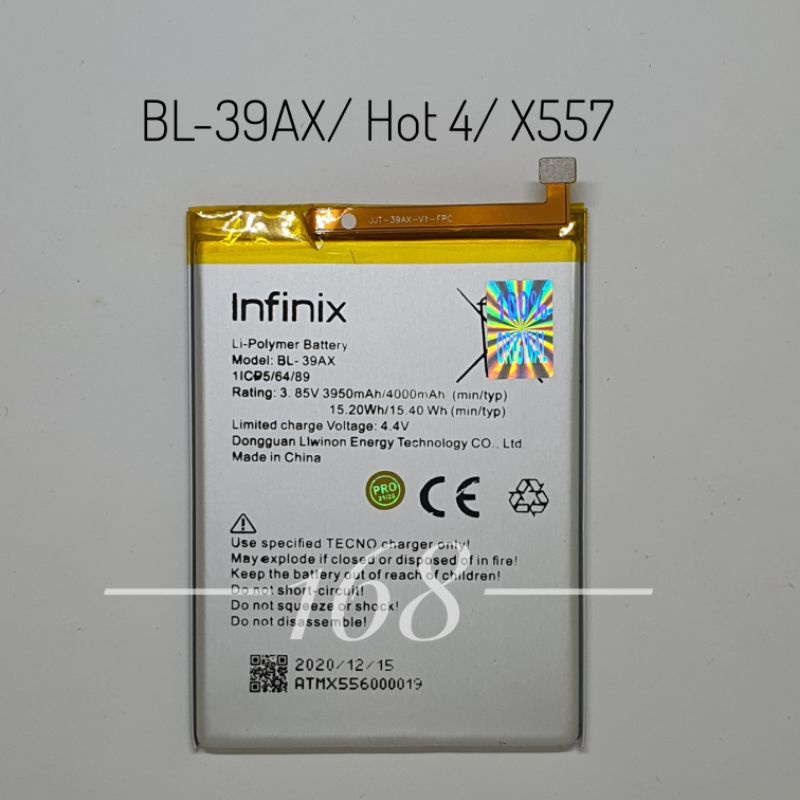 Baterai Batre Infinix BL39AX X557 Batere Infinix Hot 4 Original