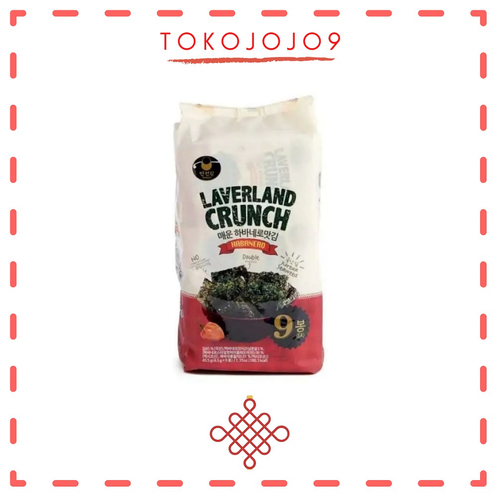 

Manjun Laverland Crunch Habanero / Rumput Laut / Snack Seaweed Pedas