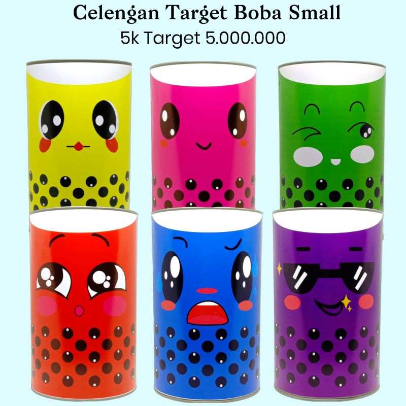 CELENGAN TARGET BOBA 5K TARGET 5JT CELENGAN TARGET BUKA TUTUP SOUVENIR HADIAH CELENGAN PERMANEN