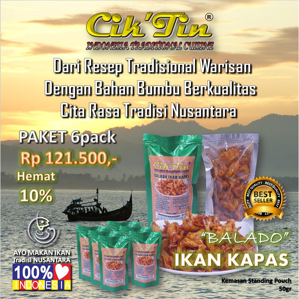 

Balado IKAN KAPAS CikTin - Paket Isi 6 pack