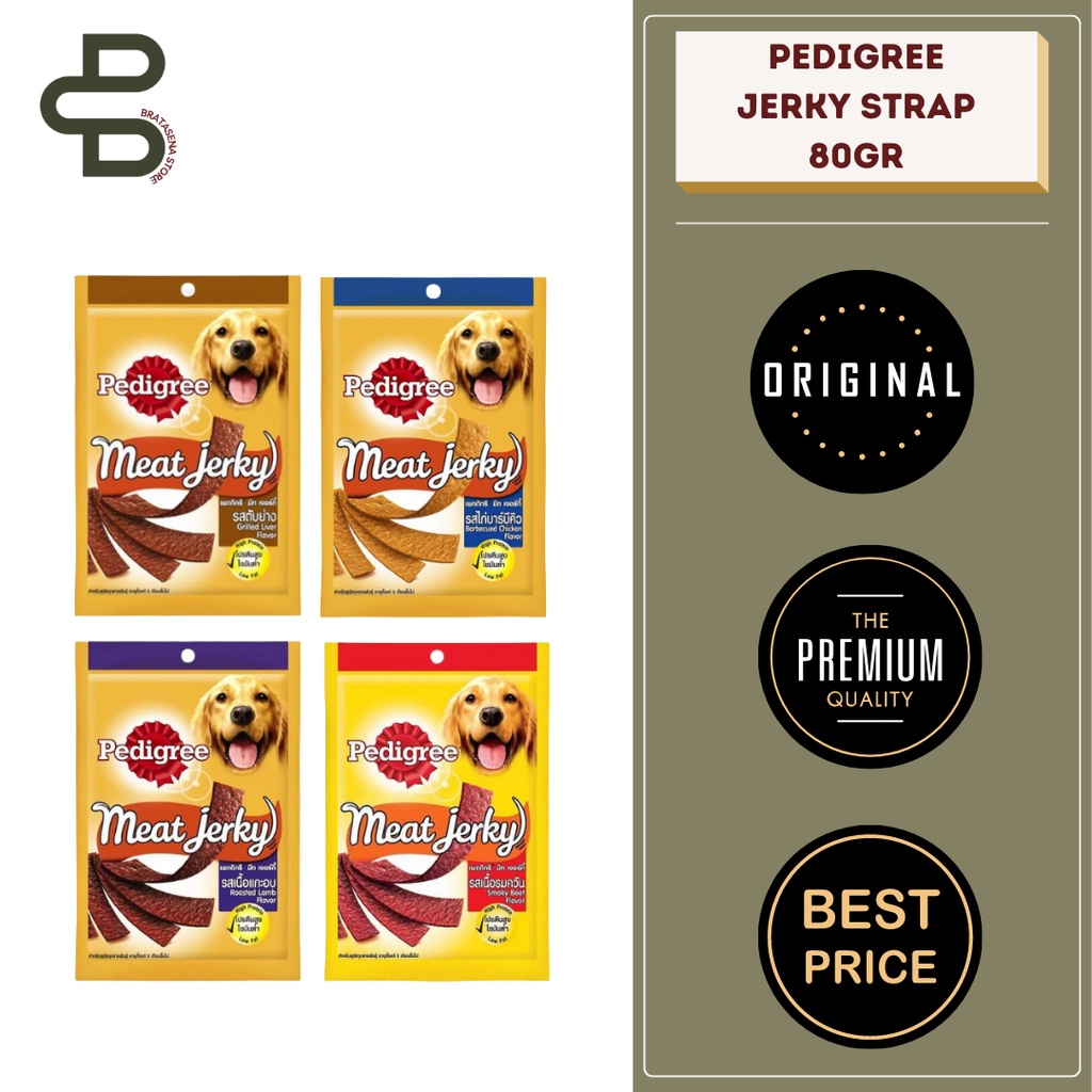 PEDIGREE MEAT JERKY STRAP 80GR