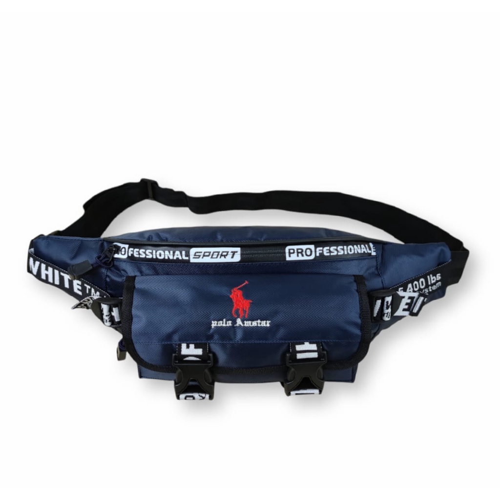 TAS PRIA Waistbag/Tas Pinggang Terbaru Original Polo Amstar Bahan Nylon Parasut Tas Selempang Pria Terbaru Waistbag Pria