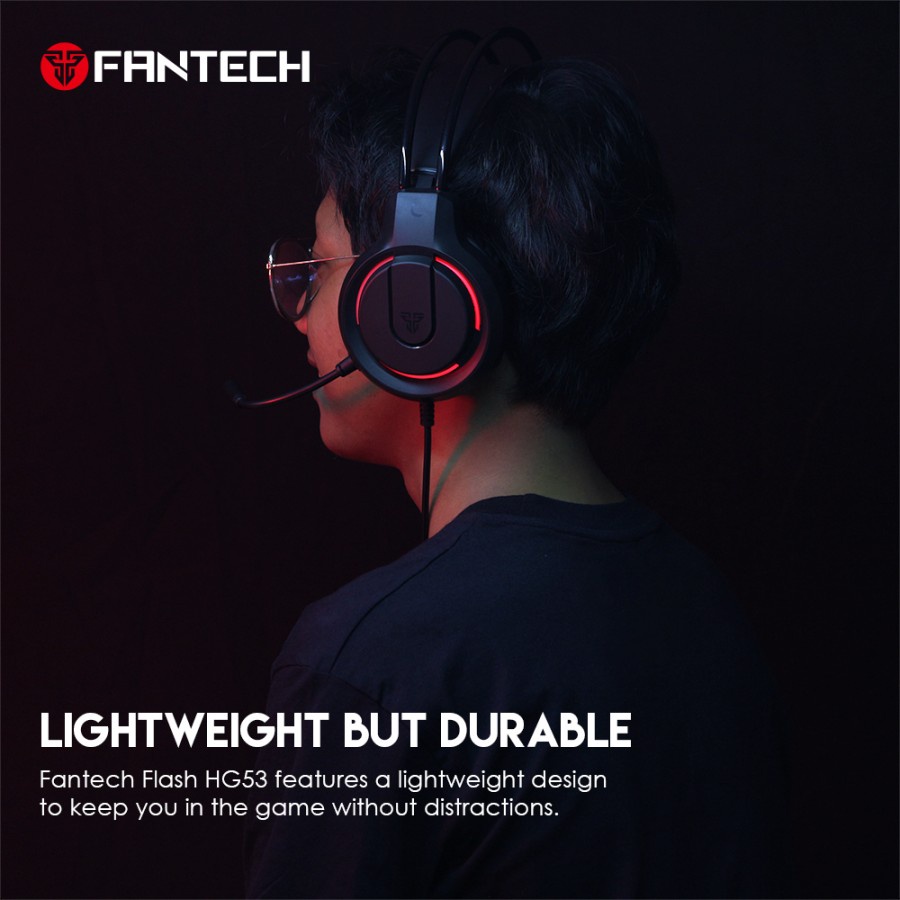 Fantech FLASH HQ53 Gaming Headset With Red Lighting Effect