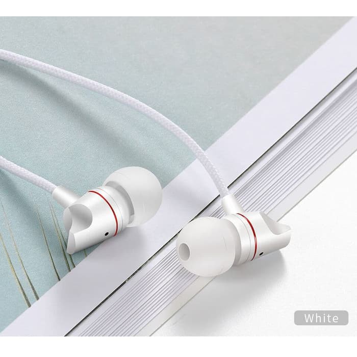 JOYROOM Earphone Braided Metal Earphone JR-E207 WHITE