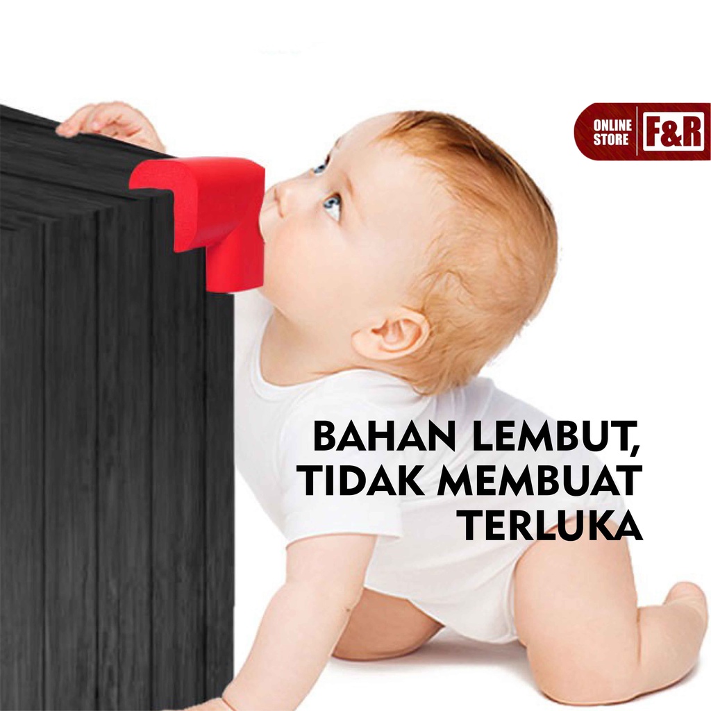 Busa Pelindung Sudut Meja Pengaman Laci Lemari Penahan Siku Furniture Rak Kursi Corner Protector