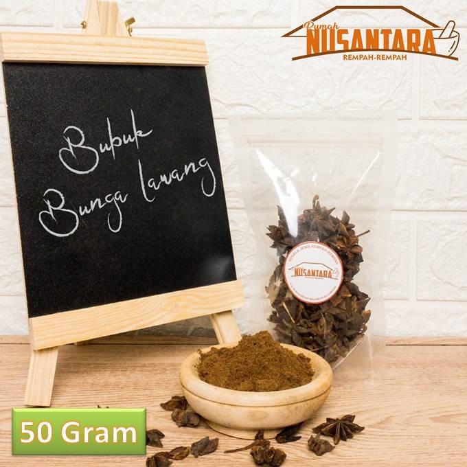 

Bubuk Serbuk Bunga Lawang Super Kembang Pekak Premium Star Anise 50gr