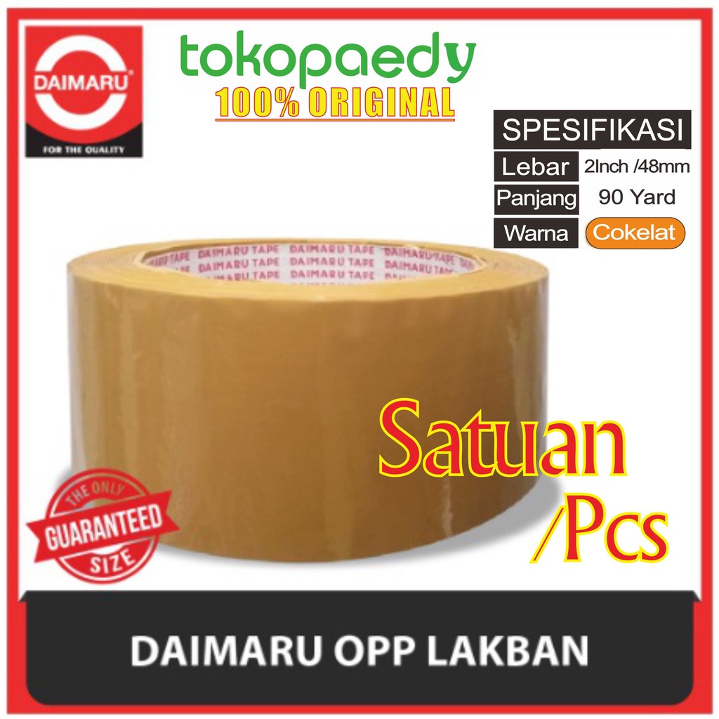 

Lakban DAIMARU 2 Inchi /48 mm (90 Yard) COKLAT - ORIGINAL