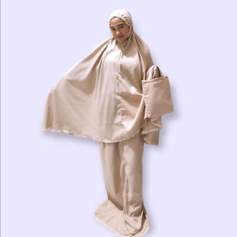 MUKENA SASKIA DEWASA BAHAN KATUN HALUS