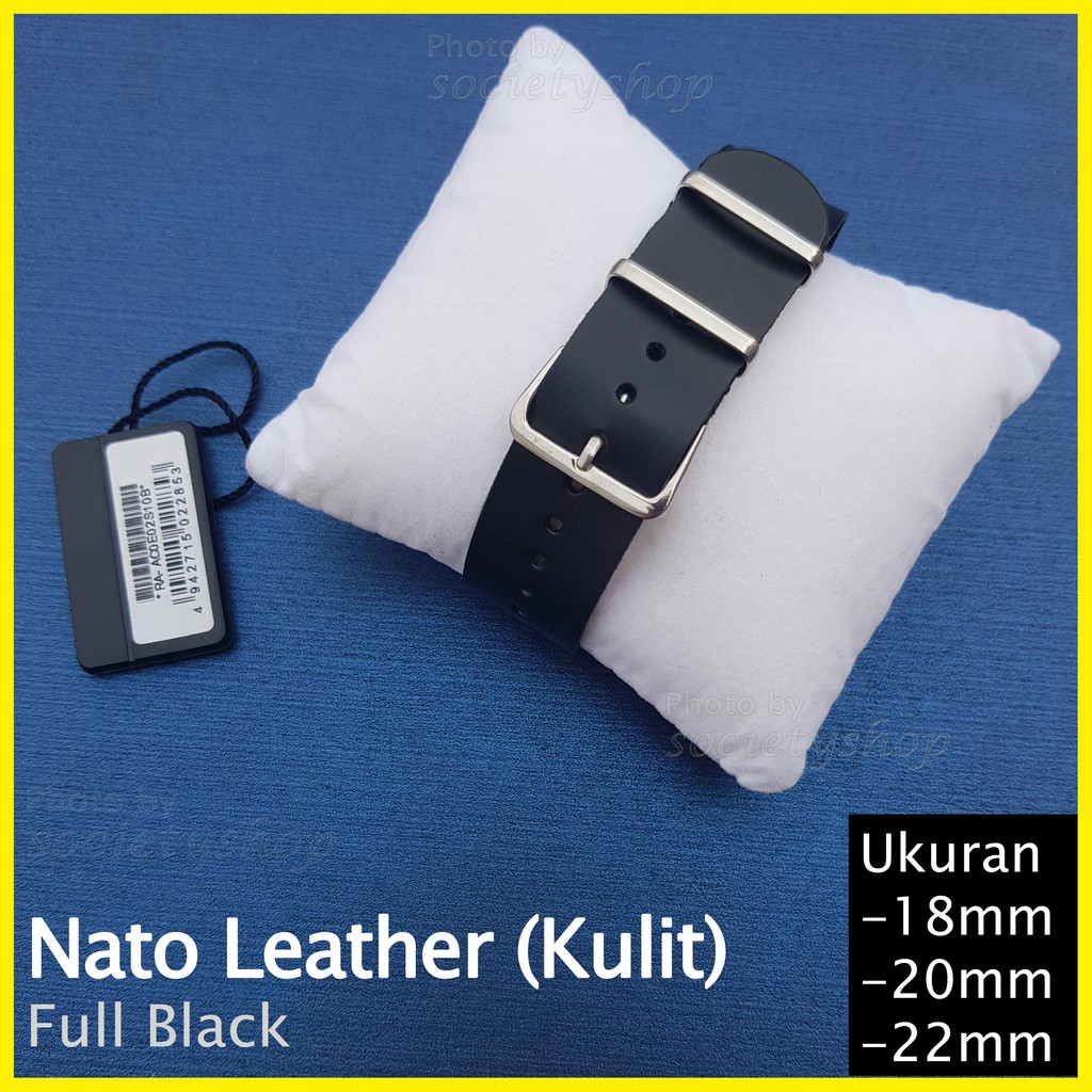 Nato Leather Kulit Sintetis Tali Jam Strap Watch Seiko