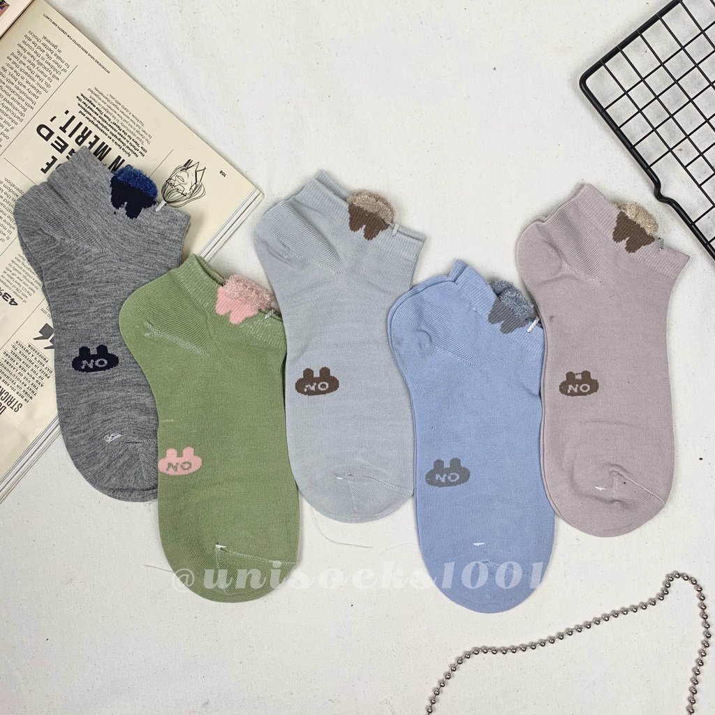 Import Kaos kaki pendek cewe wanita motif lucu 3D karakter pendek woman socks ankle sock tebal bermotif kualitas premium-