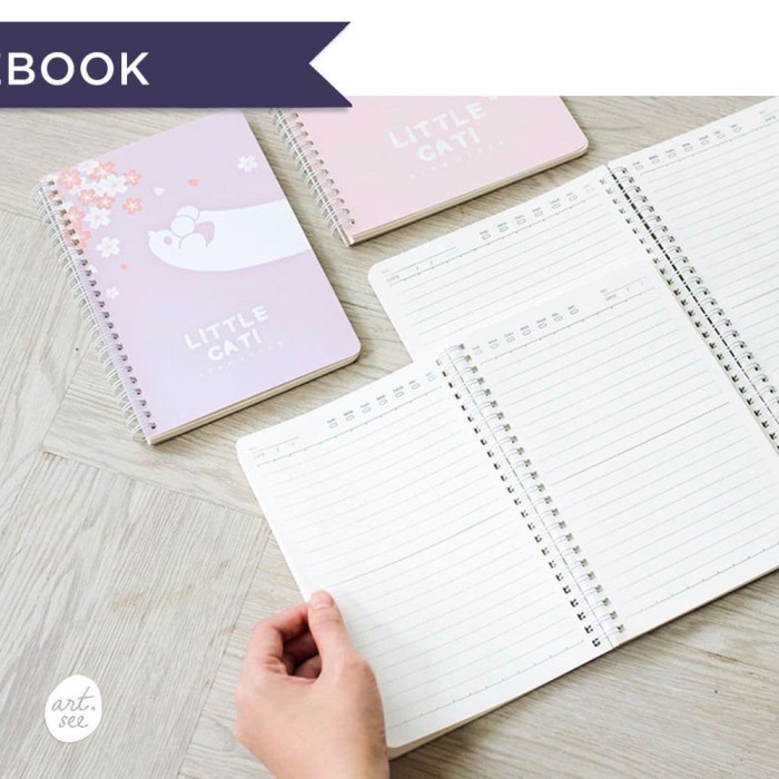 

Cantik Little Cat Paw Spiral Ruled Notebook Murah