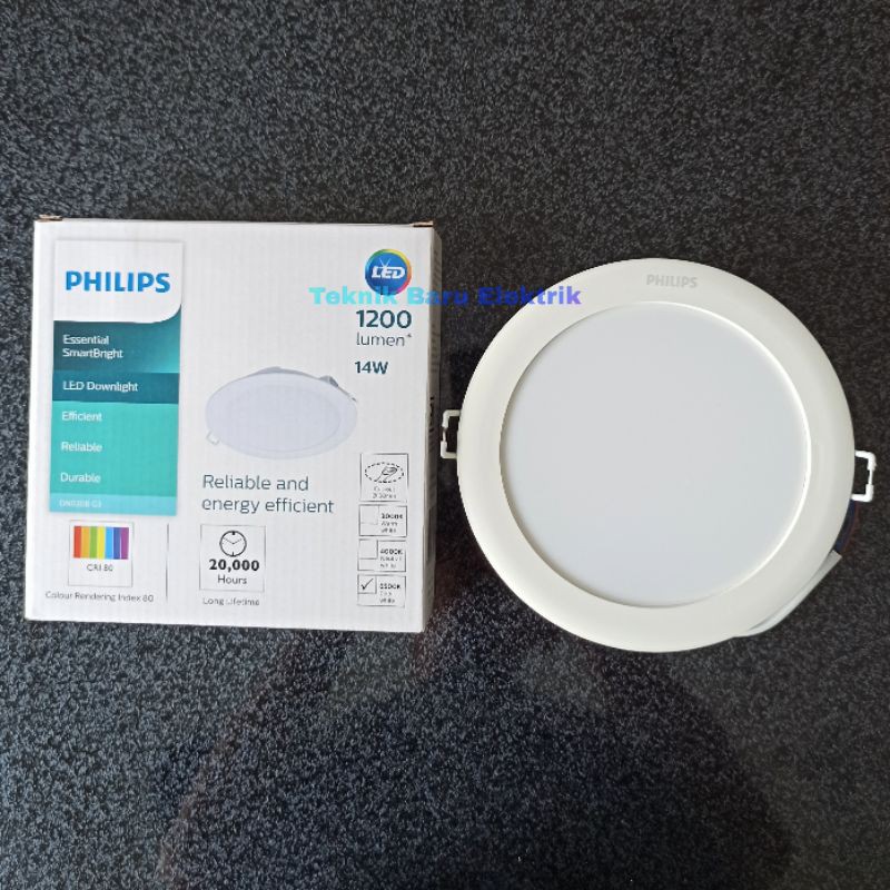 Lampu PHILIPS Downlight led 4.5W 10w 14w 18w 23w DN020B 14 Watt 6 inch D150 DN020 GANTI 15W