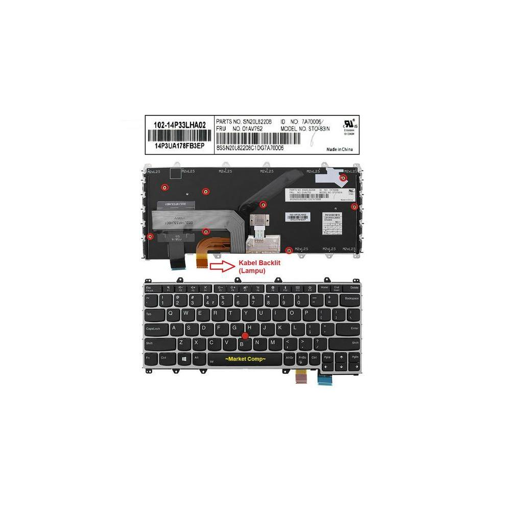 Keyboard Laptop Notebook Lenovo ThinkPad Yoga S1 4th Gen 4 Yoga X380 380 01HW575 01HX100 01HW615 01H