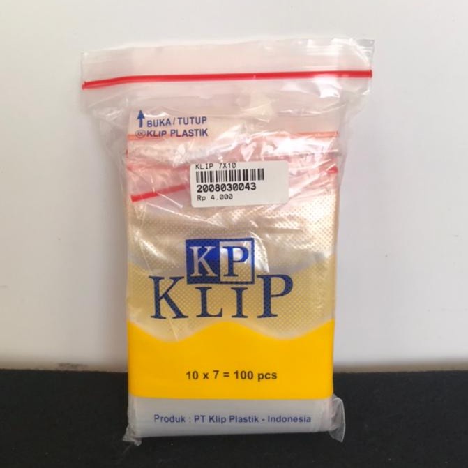 Plastik KLIP Uk. 7 x 10 ( ISI 100 PCS / PACK KECIL )